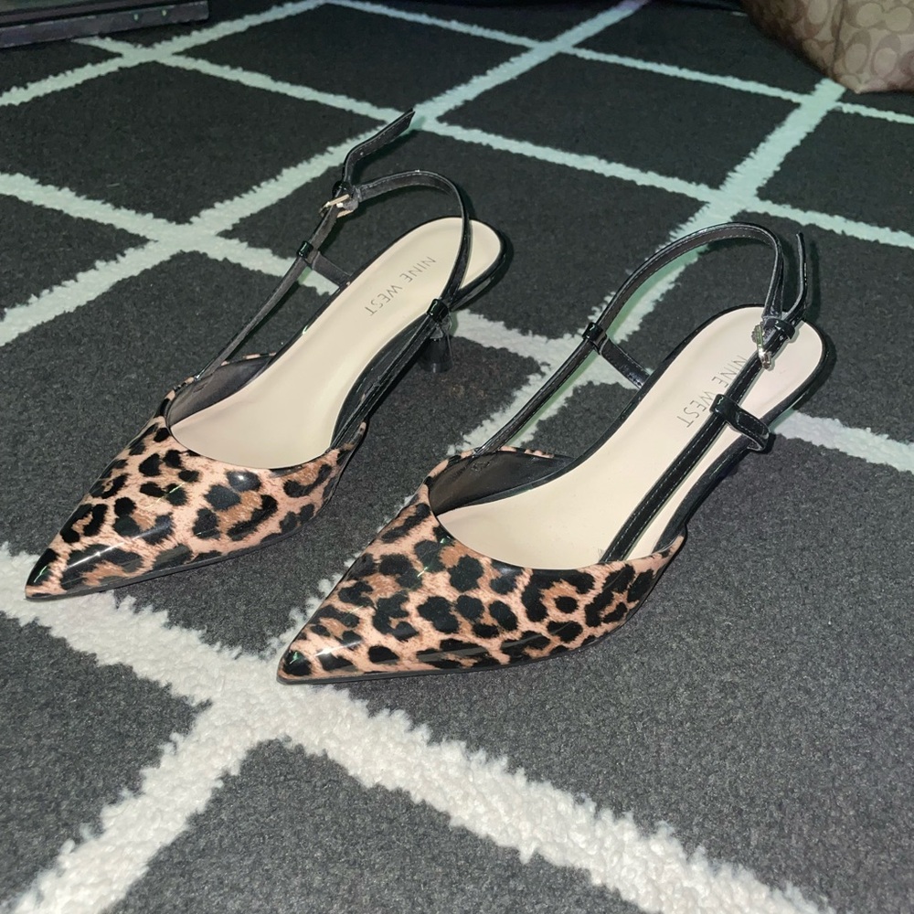 Nine West Leopard Print Miniature Heels